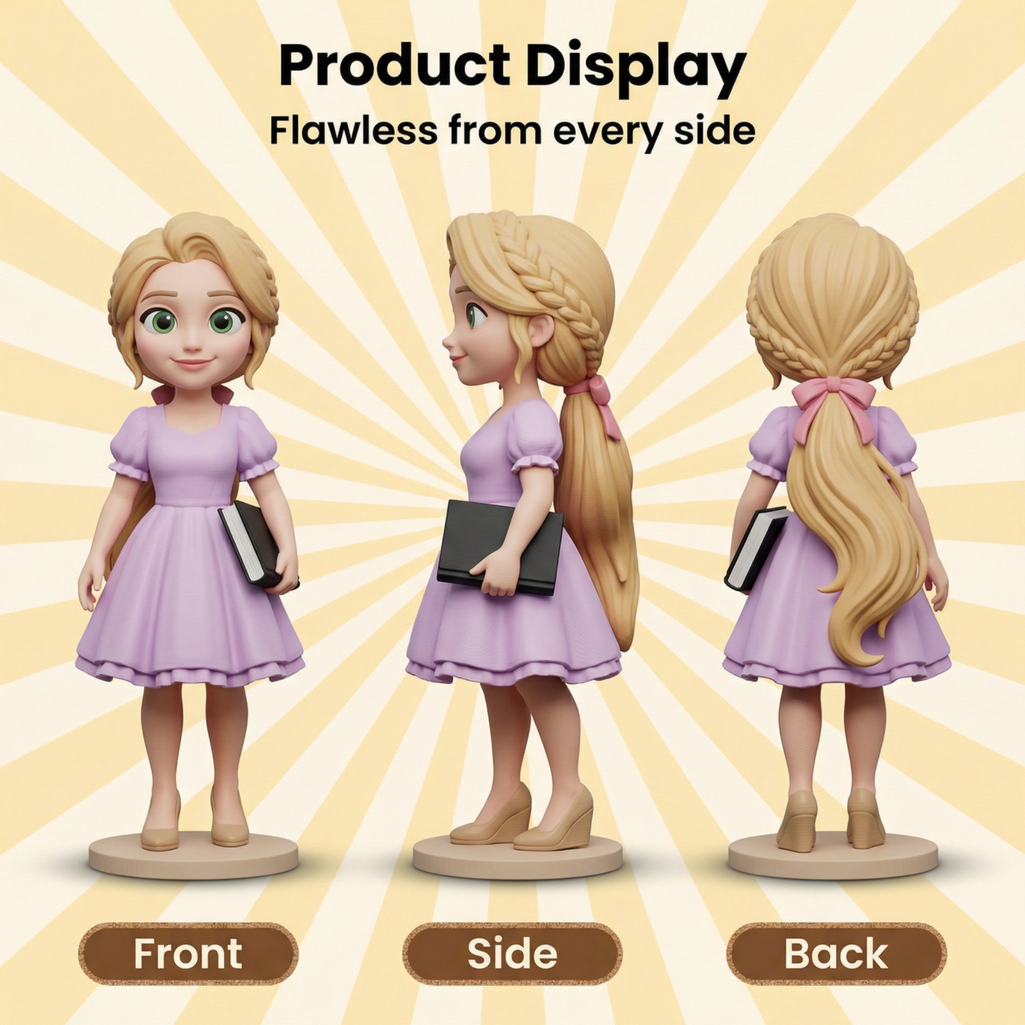 3D Cartoon Character Figurine Ornament