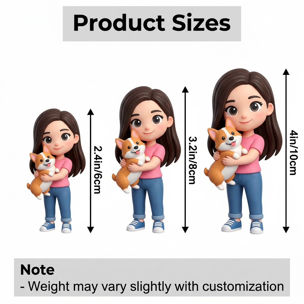Estatuilla personalizada de fotos de personas y mascotas