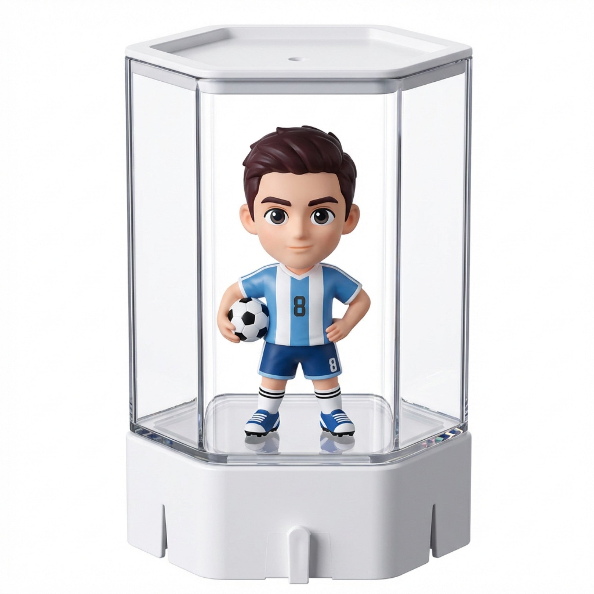 3D Cartoon Character Figurine with Clear Display Case