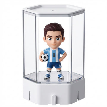 3D Cartoon Character Figurine with Clear Display Case