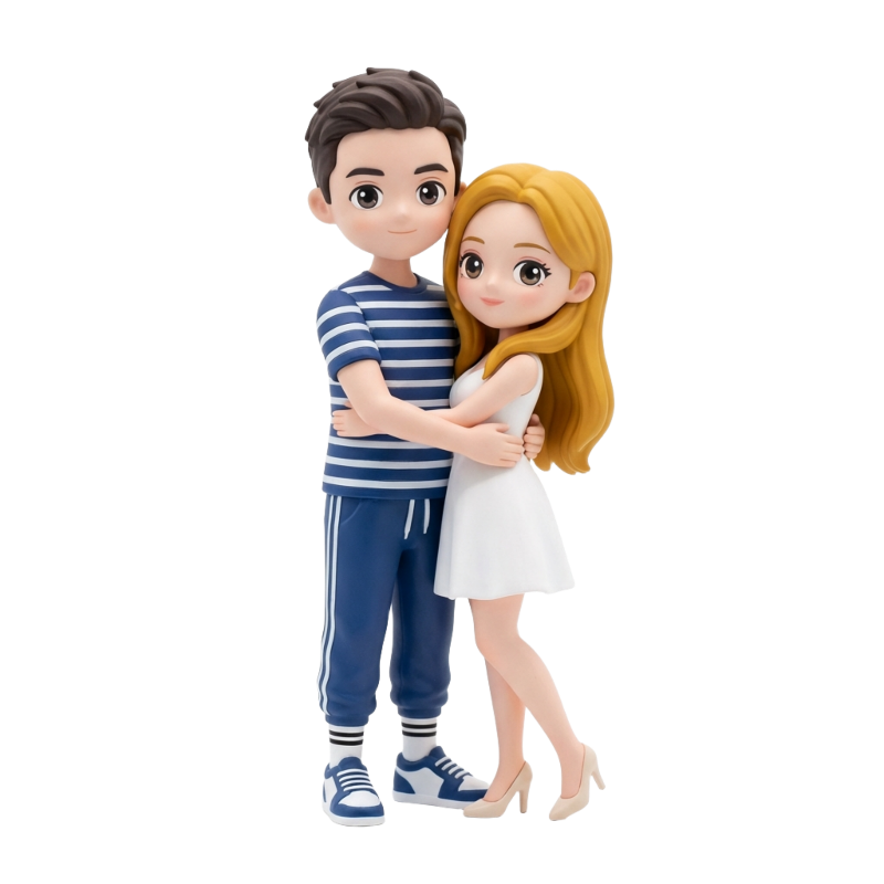 Figura de foto personalizada para parejas