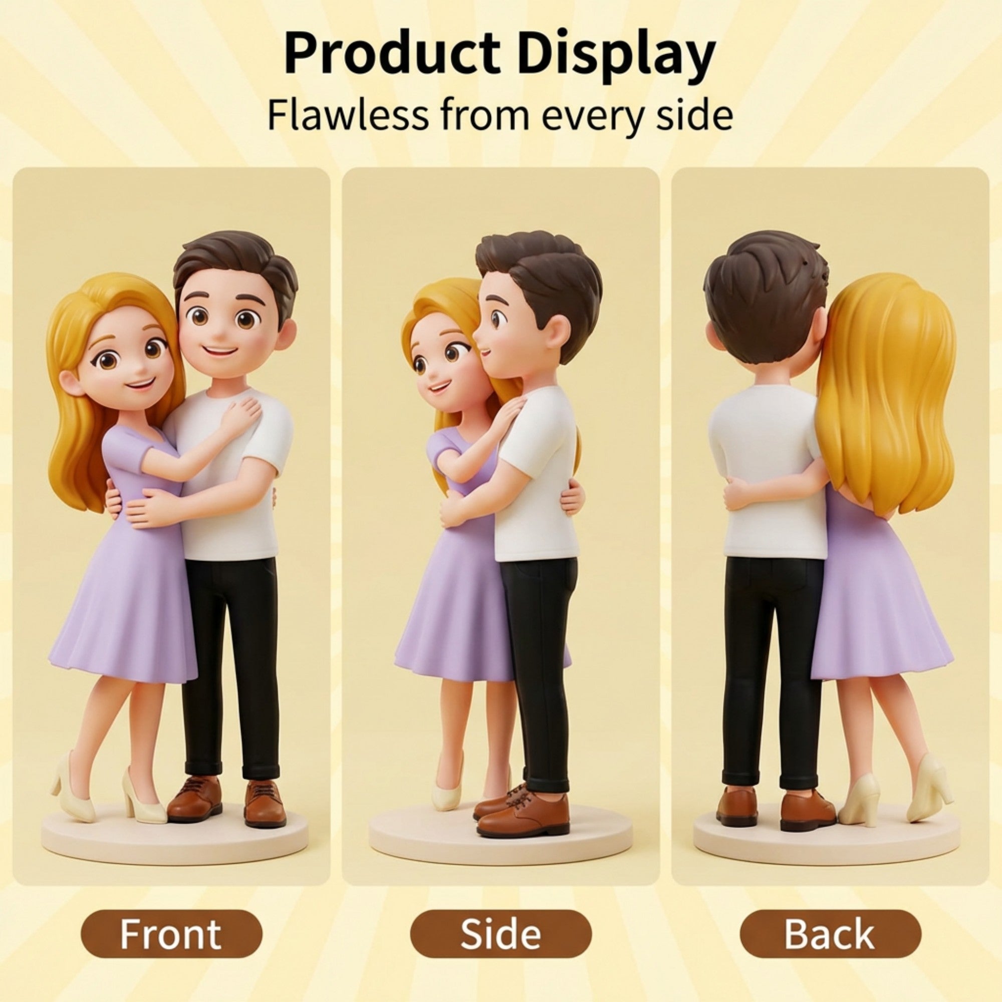 Figura de foto personalizada para parejas