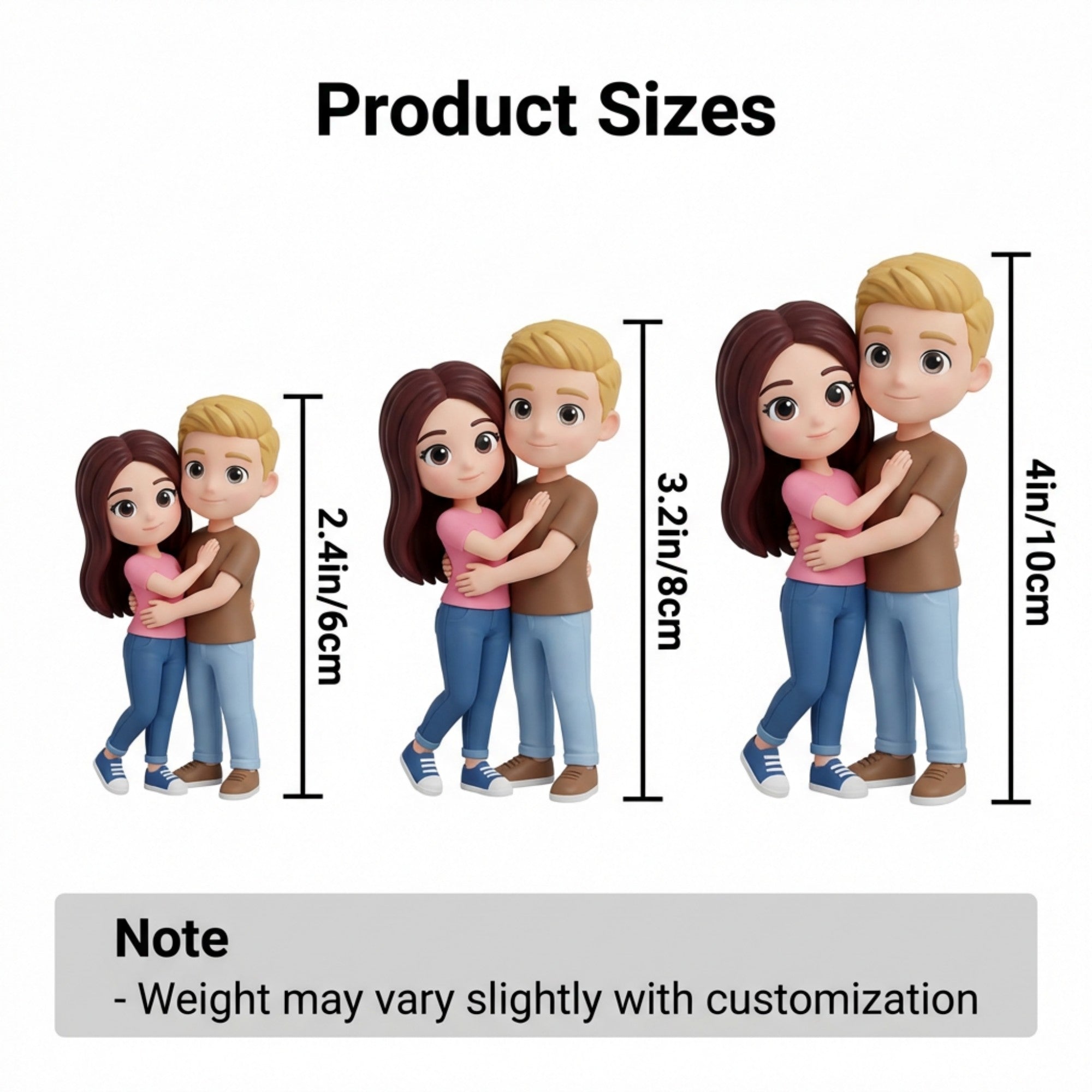 Figura de foto personalizada para parejas