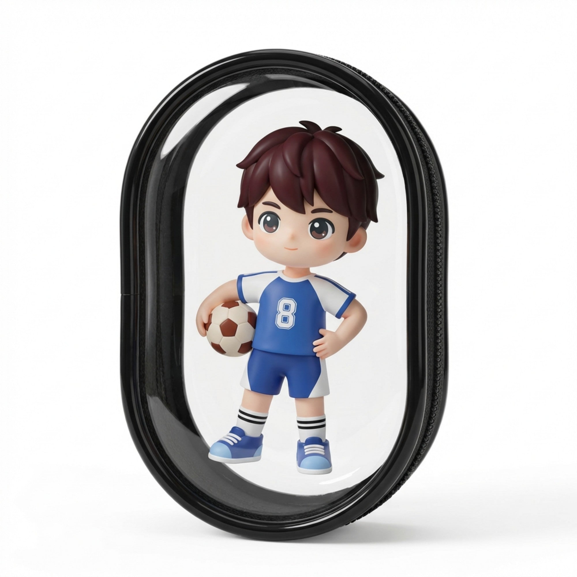 3D Cartoon Character Figurine with Pendant & Pouch