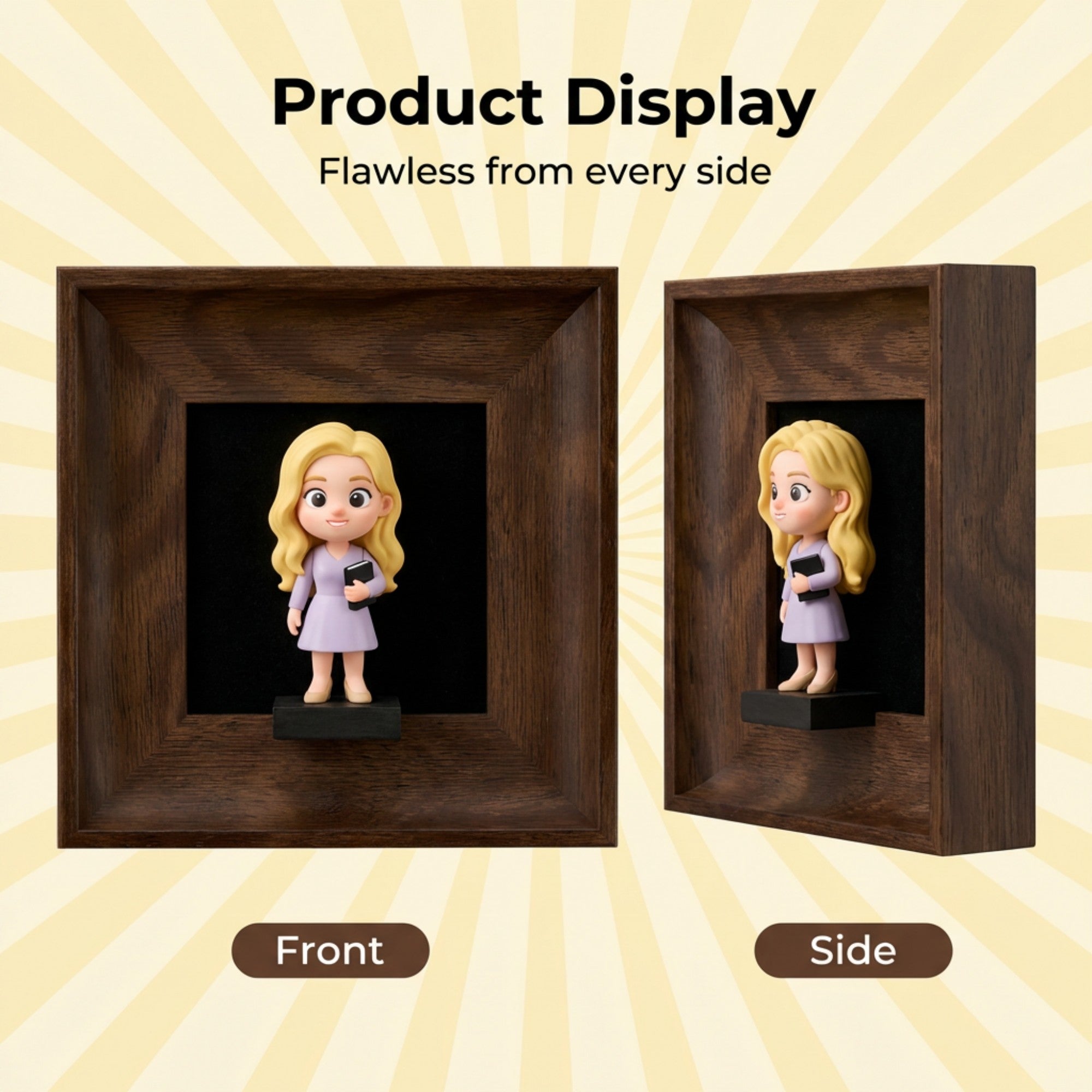 3D Cartoon Figure Photo Frame Set Decor Ornaments