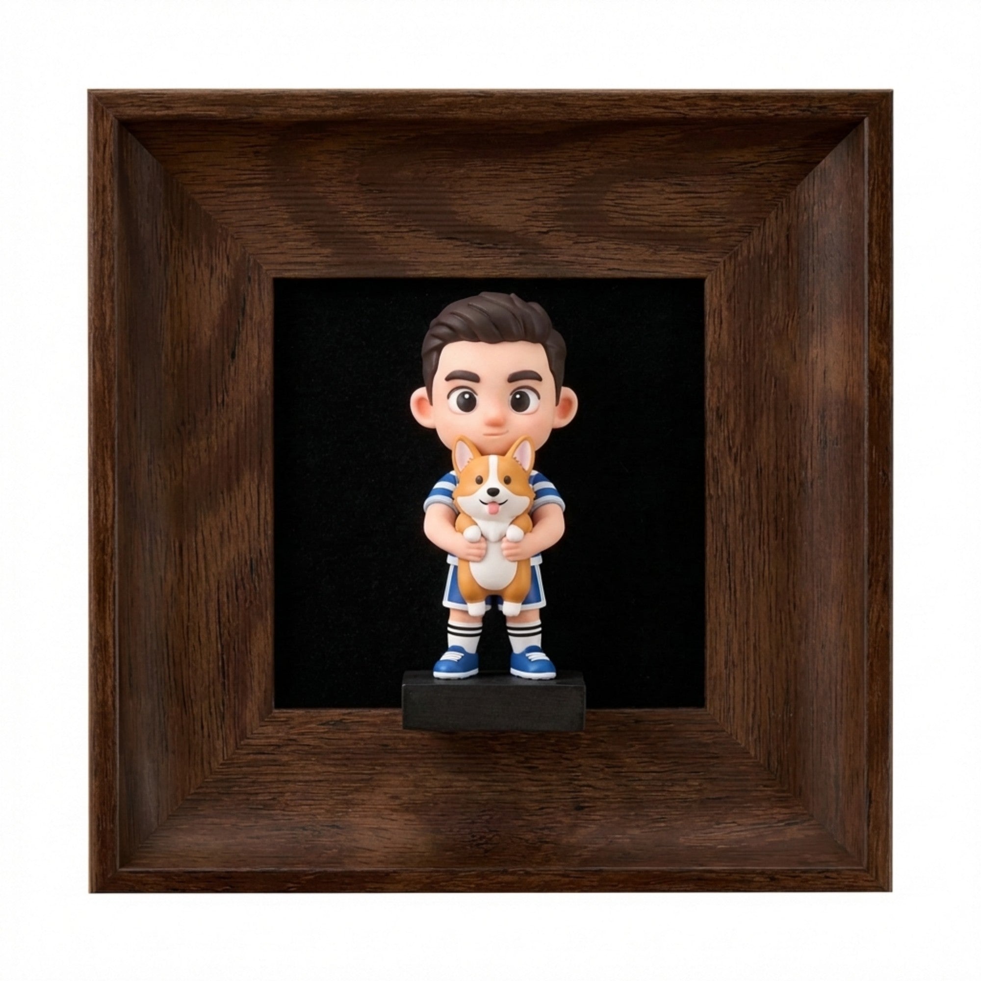 3D Cartoon Figure & Pet Photo Frame Set Decor Ornaments