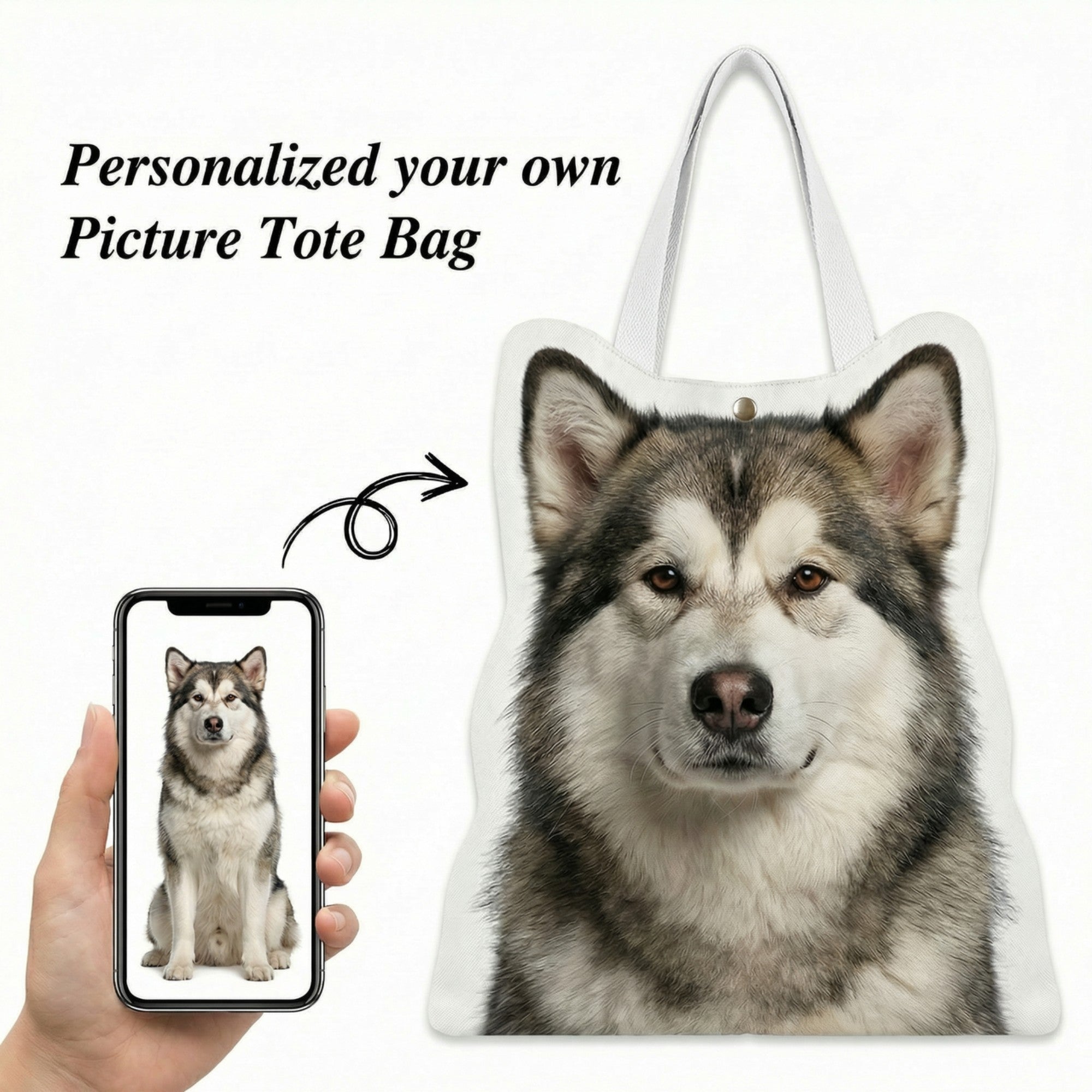 Bolso tote personalizado con foto