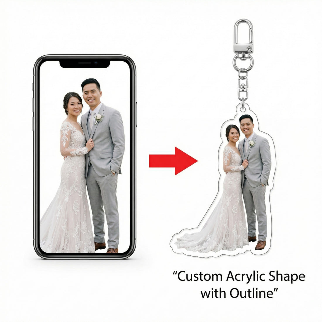 Custom Printed Acrylic Keychain Personalized Gift Accessories