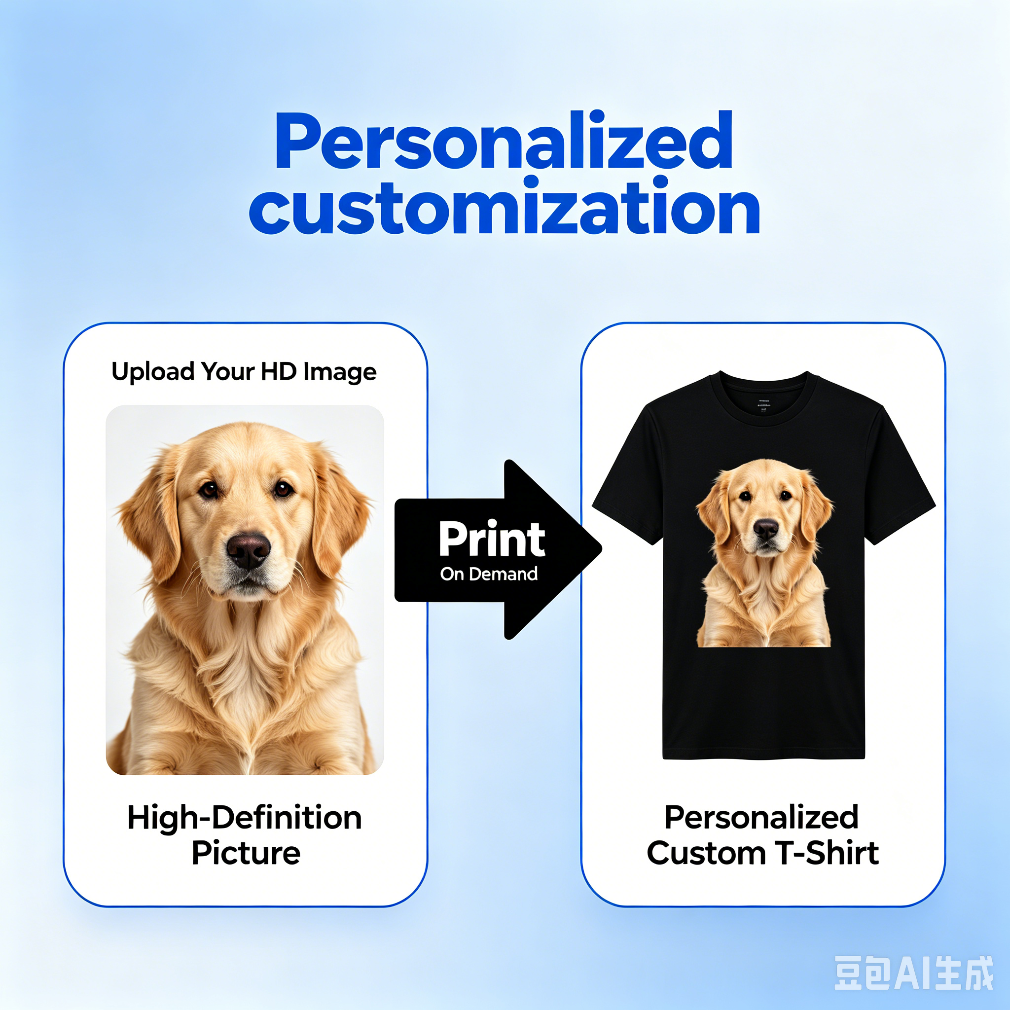 Men Single Side Custom Printed Cotton T-Shirt