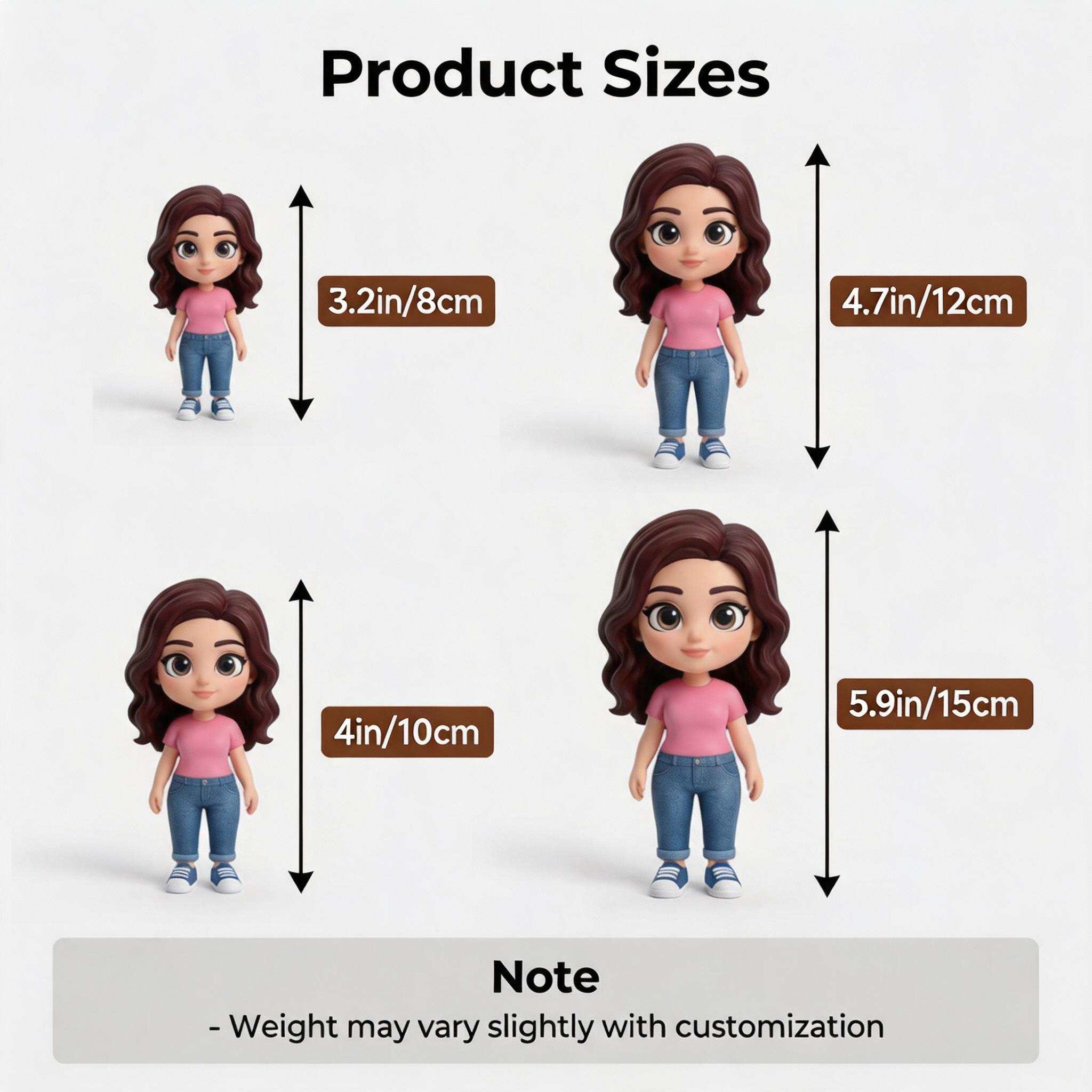 3D Cartoon Character Figurine Ornament