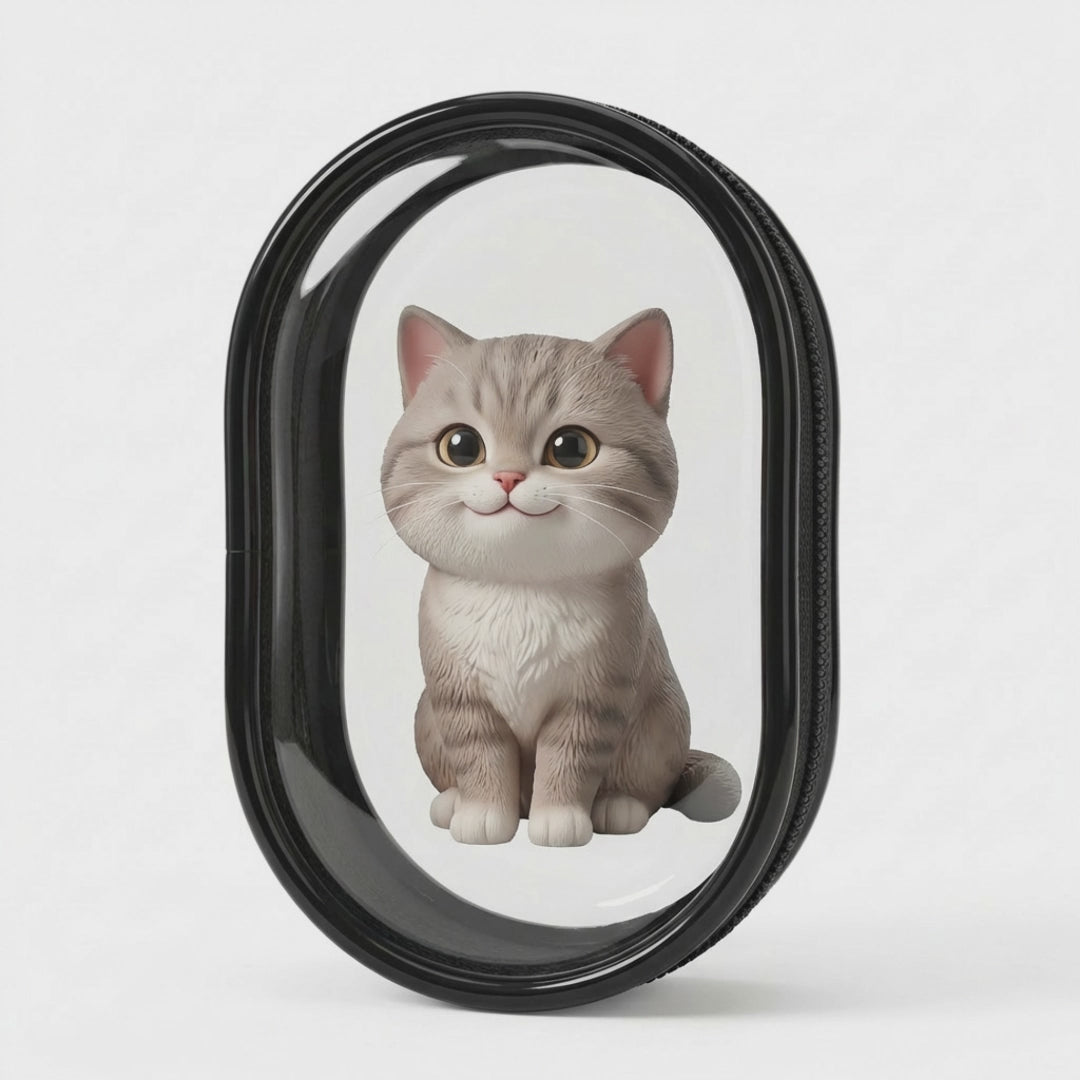 3D Cartoon Pet Figurine with Bag & Pendant